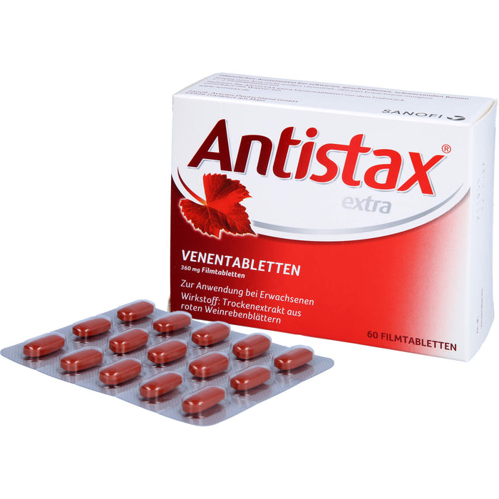 Antistax extra Venentabletten 360 mg bei schweren, geschwollenen, schmerzenden Beinen, 60 pcs. Tablets