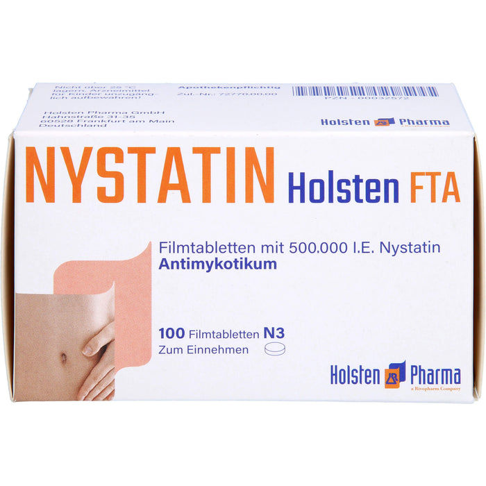 Nystatin Holsten FTA, Filmtabletten mit 500.000 I.E. Nystatin, 100 St. Tabletten