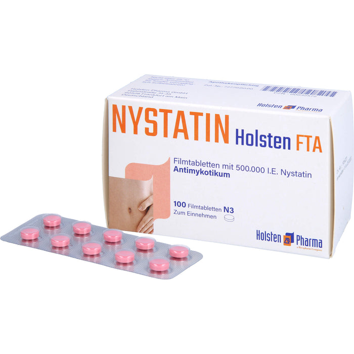 Nystatin Holsten Filmtabletten  Antimykotikum, 100 pc Tablettes