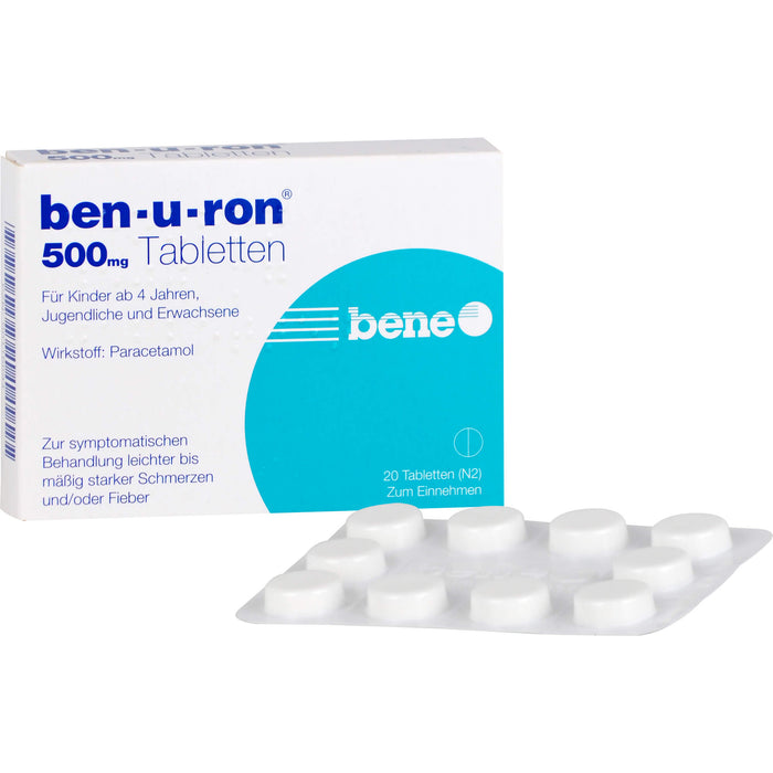 Ben-u-ron 500 mg Tabletten, 20 pc Tablettes