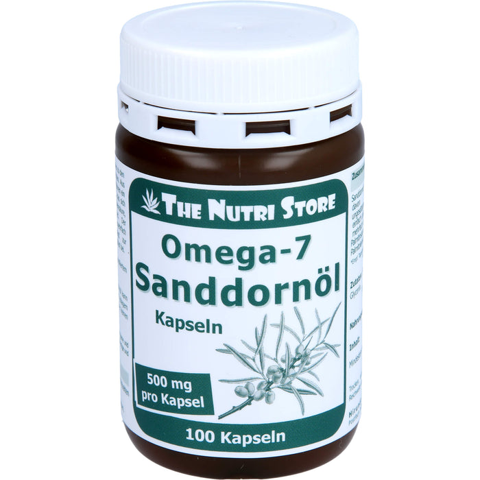The Nutri Store Omega - 7 Sanddornöl 500 mg Bio Kapseln, 100 pc Capsules