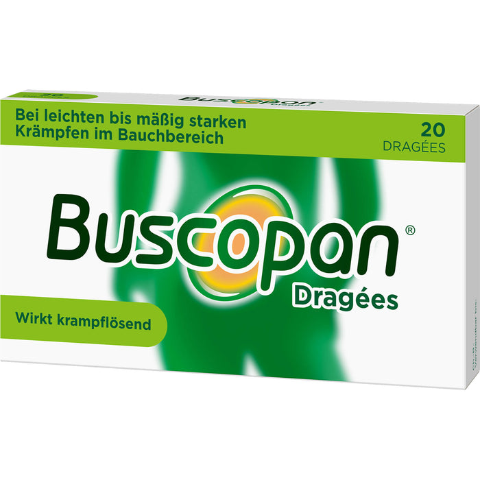 Buscopan Dragées wirkt krampflösend Original Sanofi-Aventis, 20 pc Tablettes