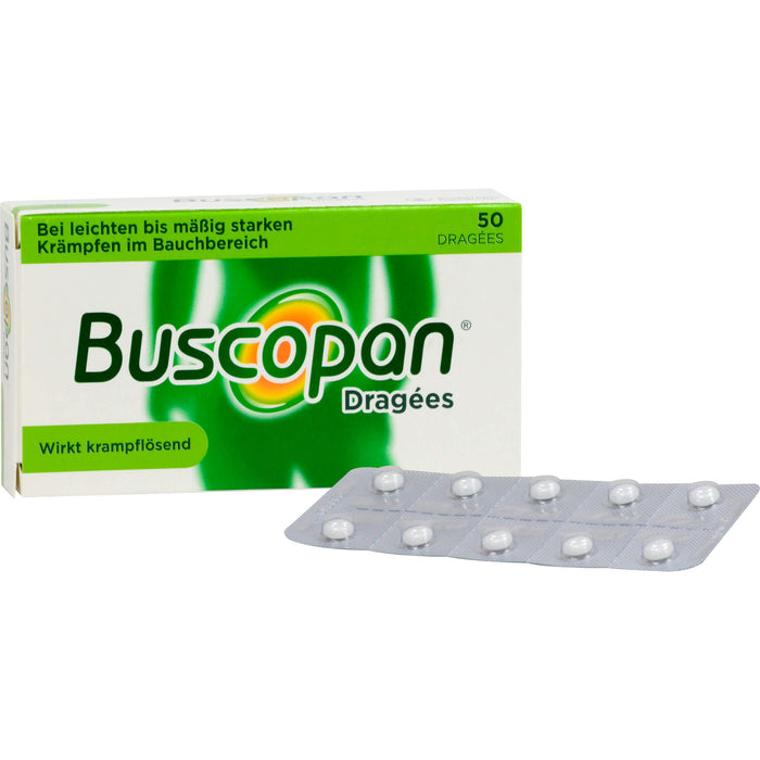 Buscopan Dragées wirkt krampflösend Original Sanofi-Aventis, 50 pcs. Tablets