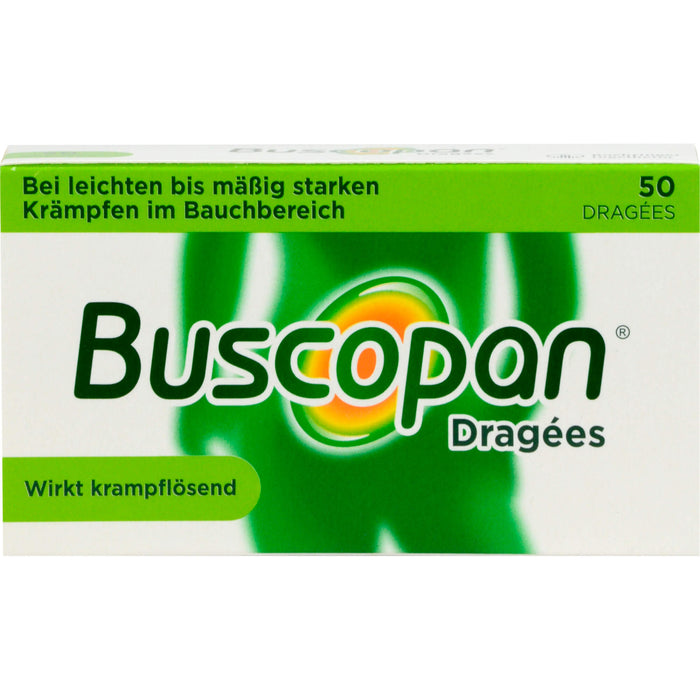 Buscopan Dragées wirkt krampflösend Original Sanofi-Aventis, 50 pcs. Tablets