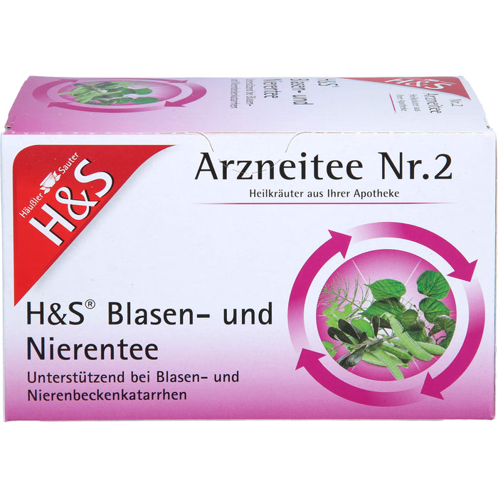 H&S Blasen- und Nierentee Arzneitee Nr. 2, 20 pc Sac filtrant