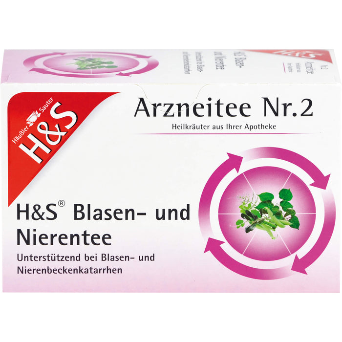 H&S Blasen- und Nierentee Arzneitee Nr. 2, 20 pc Sac filtrant