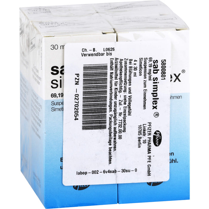 SAB Simplex-Tropfen bei Blähungen und Völlegefühl, 120 ml Solution