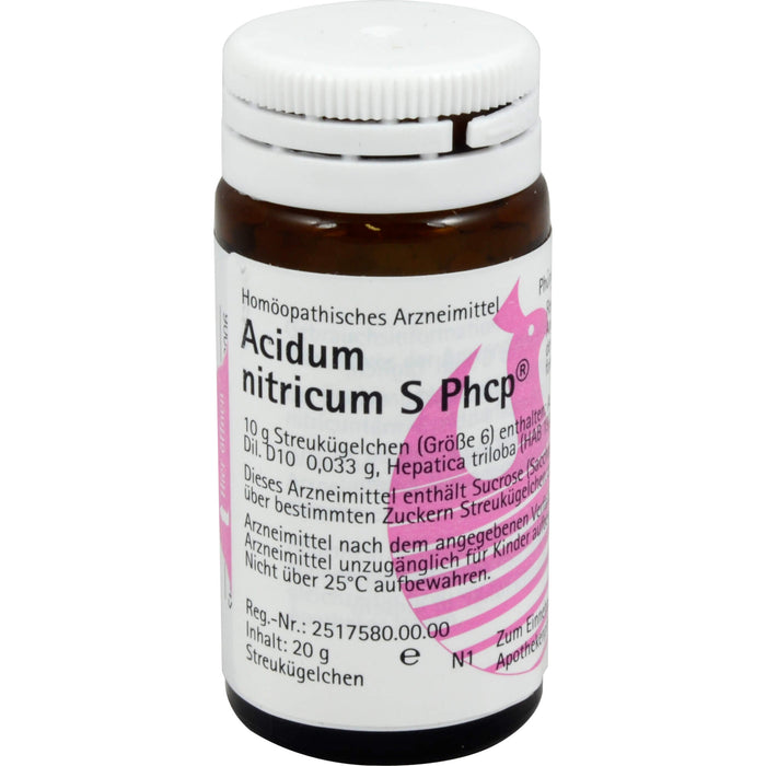 PHÖNIX Acidum nitricum S Phcp Globuli, 20 g Globuli