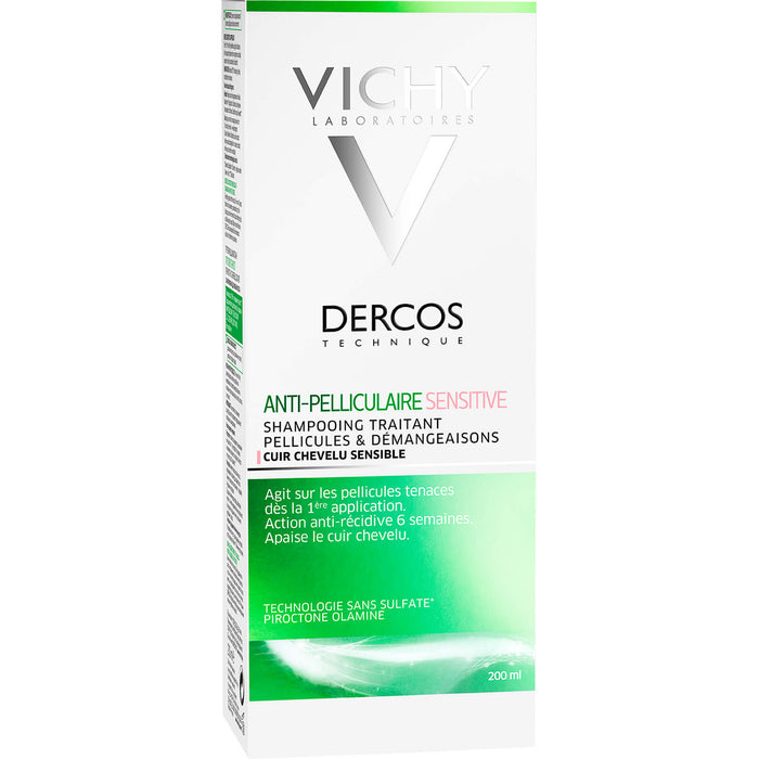 VICHY Dercos Anti-Schuppen sensitive Shampoo, 200 ml Shampoing