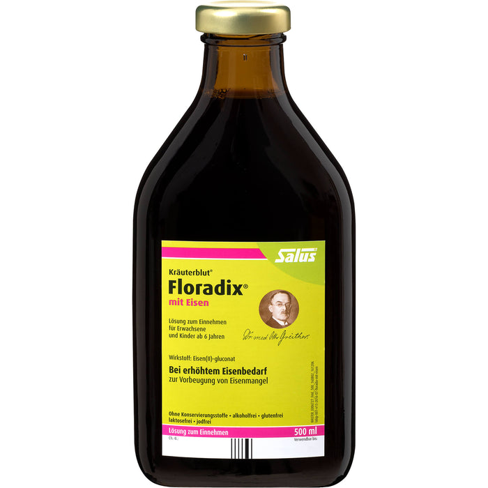Floradix mit Eisen Lösung, 500 ml Solution