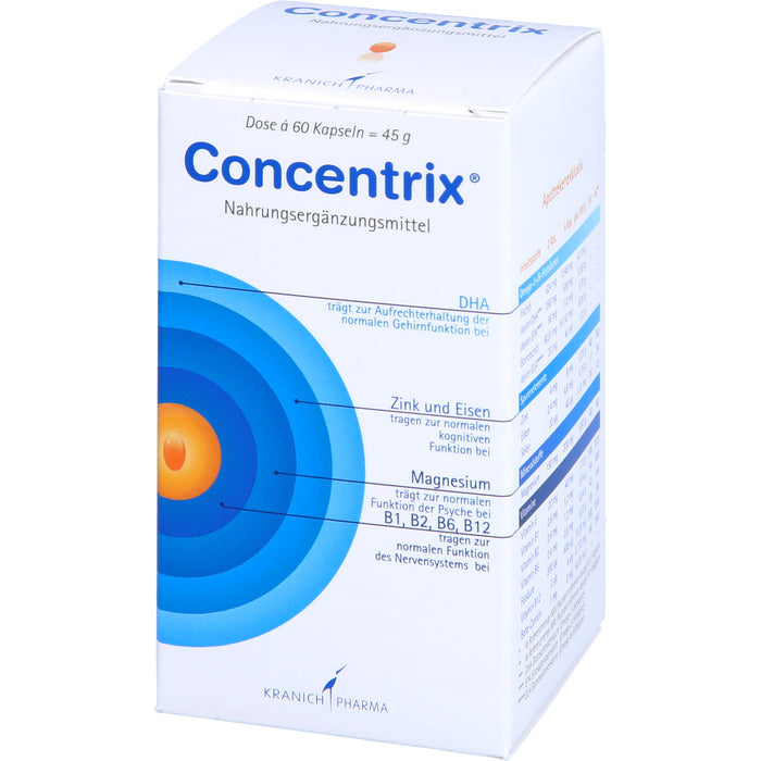 Concentrix Kapseln für Konzentration und Aufmerksamkeit, 60 pcs. Capsules