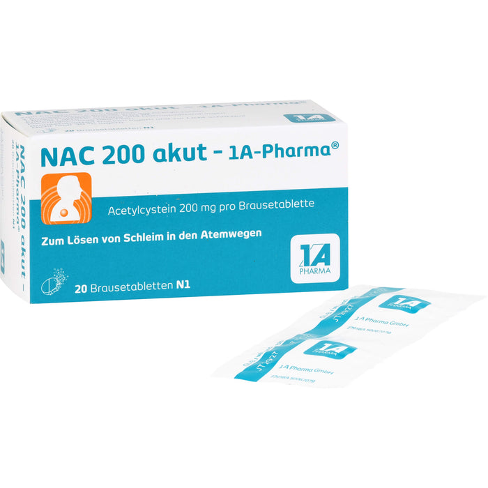 NAC 200 akut - 1 A Pharma, 20 pc Tablettes