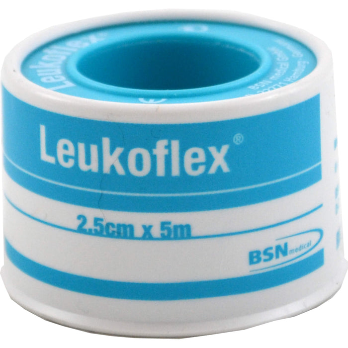 Leukoflex 2,5 cm x 5 m hautfreundliches okklusives Fixierpflaster, 1 St. Pflaster