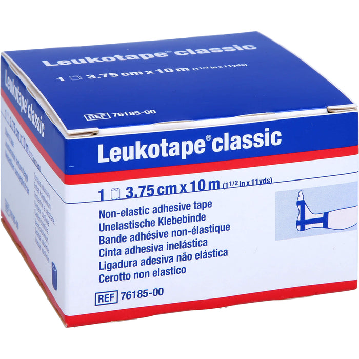 Leukotape Classic 3,75 cm x 10 m blau unelastische Klebebinde, 1 pc Paquet