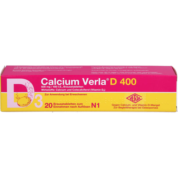 Calcium Verla D 400 Brausetabletten, 20 pcs. Effervescent tablets