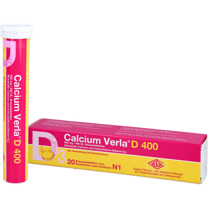 Calcium Verla D 400 Brausetabletten, 20 St. Brausetabletten