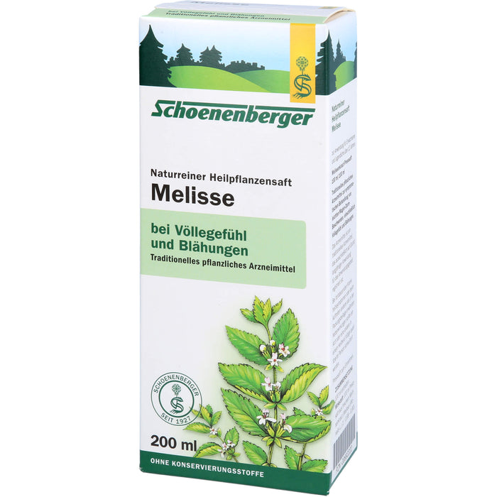 Schoenenberger Naturreiner Heilpflanzensaft Melisse, 200 ml Solution
