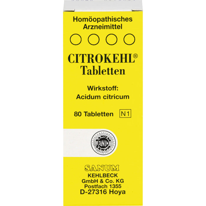 CITROKEHL Tabletten, 80 pcs. Tablets