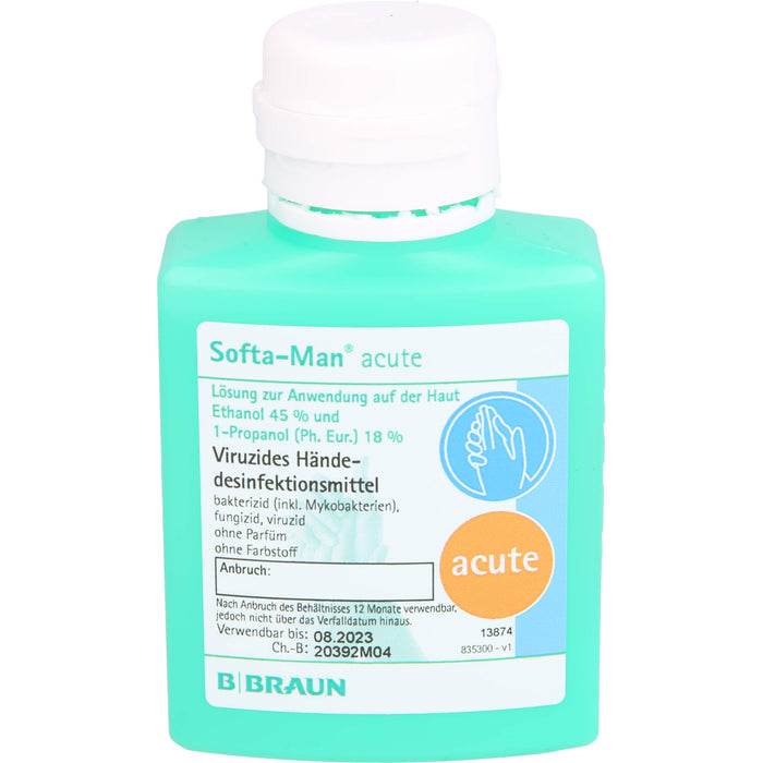 Softa-Man acute viruzides Hände-Desinfektionsmittel Lösung, 100 ml Solution