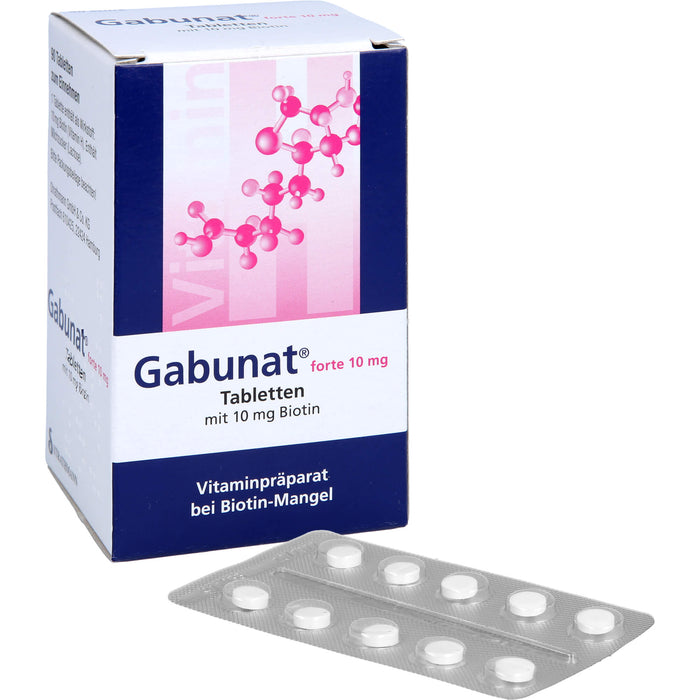Gabunat forte 10 mg Tabletten mit Biotin bei Biotinmangel, 90 pc Tablettes