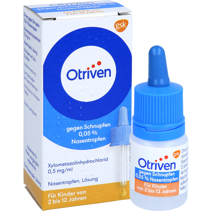 Otriven 0,05 % Nasentropfen für Kinder bei Schnupfen, 10 ml Solution