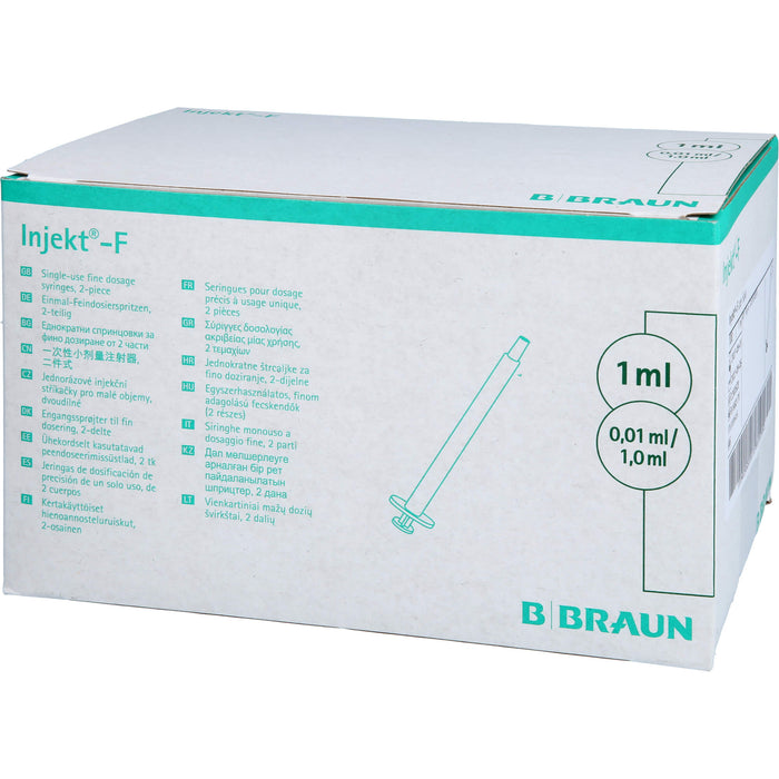 B. BRAUN Injekt-F Feindosierungsspritzen 1 ml, 100 St. Spritzen