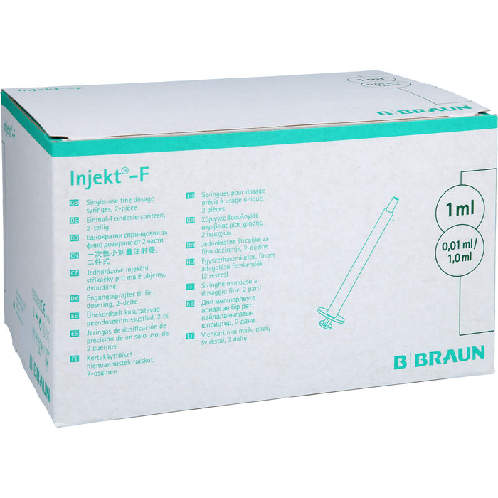 B. BRAUN Injekt-F Feindosierungsspritzen 1 ml, 100 pcs. Syringes