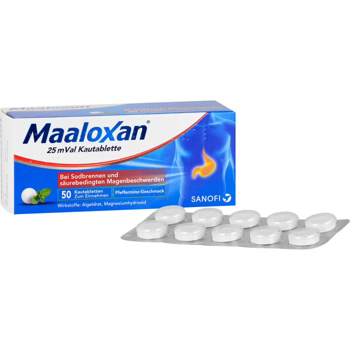 MAALOXAN 25 mVal Kautabletten, 50 pc Tablettes