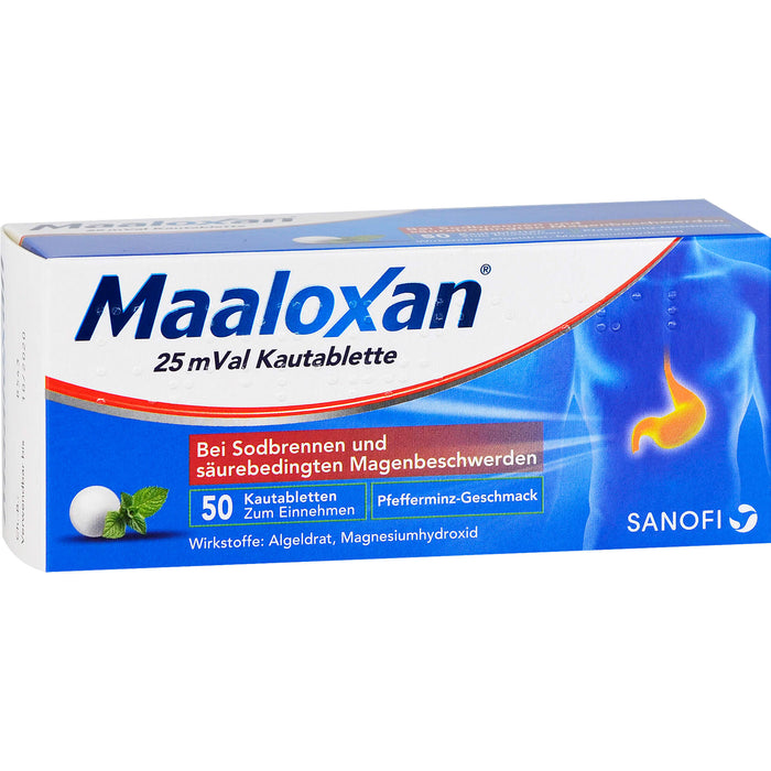 MAALOXAN 25 mVal Kautabletten, 50 pc Tablettes