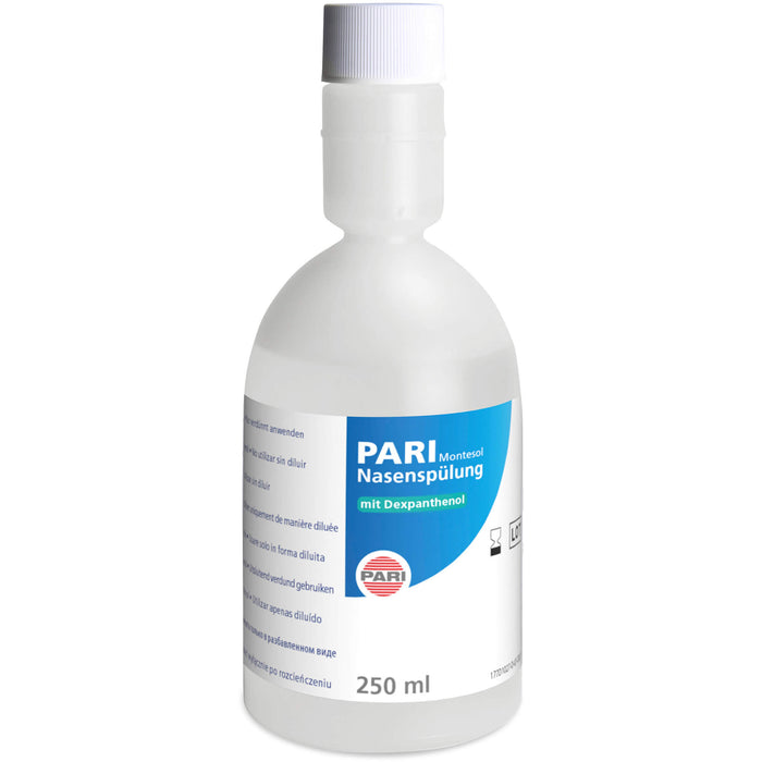 PARI Montesol Nasenspülung mit Dexpanthenol zur intensiven Reinigung, Pflege und Befeuchtung der Nase, 250 ml Solution