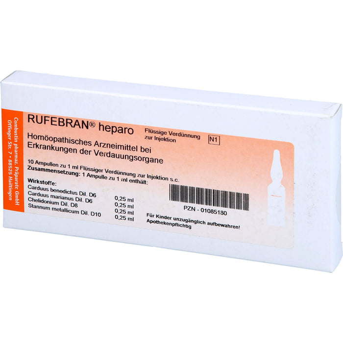 RUFEBRAN heparo, Flüssige Verdünnung zur Injektion, 10 St AMP
