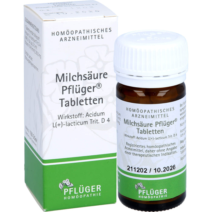 PFLÜGER Milchsäure Tabletten, 100 pcs. Tablets