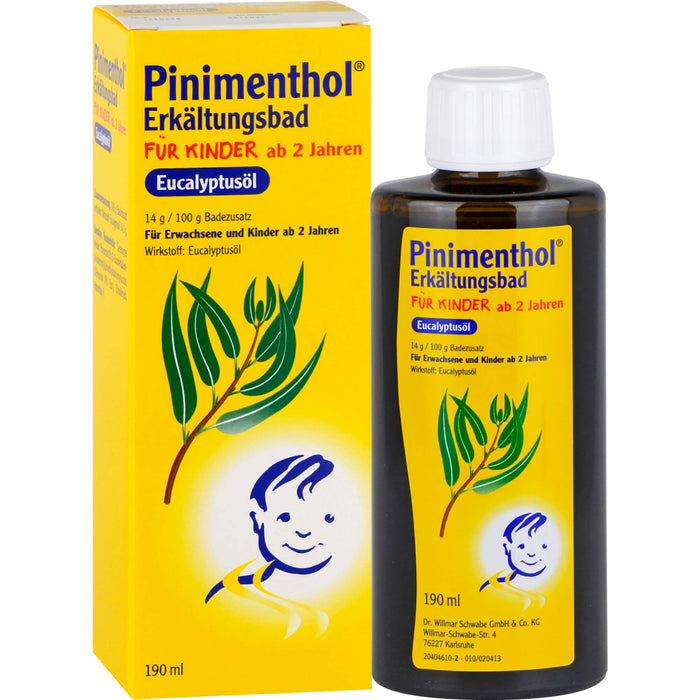 Pinimenthol Eucalyptusöl Erkältungsbad für Kinder ab 2, 190 ml Bath additive