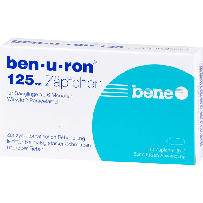 ben-u-ron 125 mg Zäpfchen, 10 pc Suppositoires