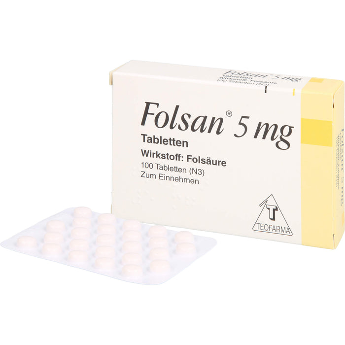 Folsan 5 mg Tabletten, 100 pc Tablettes