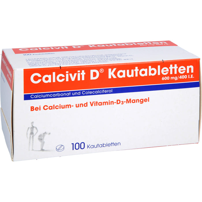 Calcivit D Kautabletten 600 mg/400 I.E., 100 pcs. Tablets