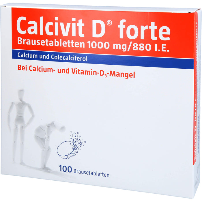 Calcivit D forte Brausetabletten 1000 mg/880 I.E., 100 pc Tablettes