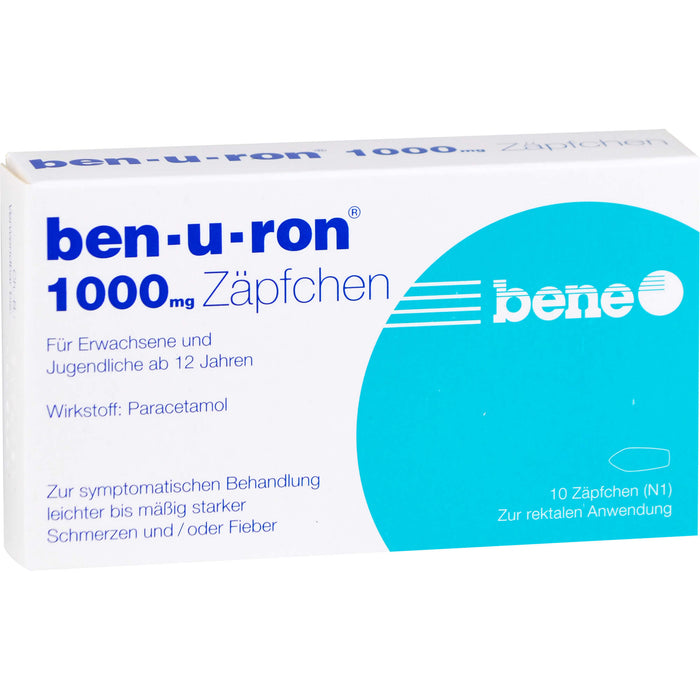 ben-u-ron 1000 mg Zäpfchen, 10 pcs. Suppositories