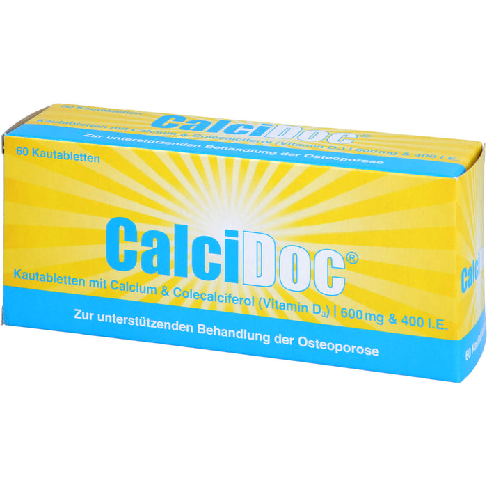 CalciDoc Kautabletten zur unterstützenden Behandlung der Osteoporose, 60 pcs. Tablets