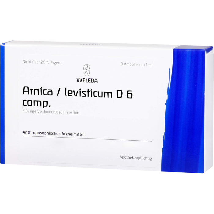 WELEDA Arnica / Levisticum D6 comp. flüssige Verdünnung, 8 pcs. Ampoules