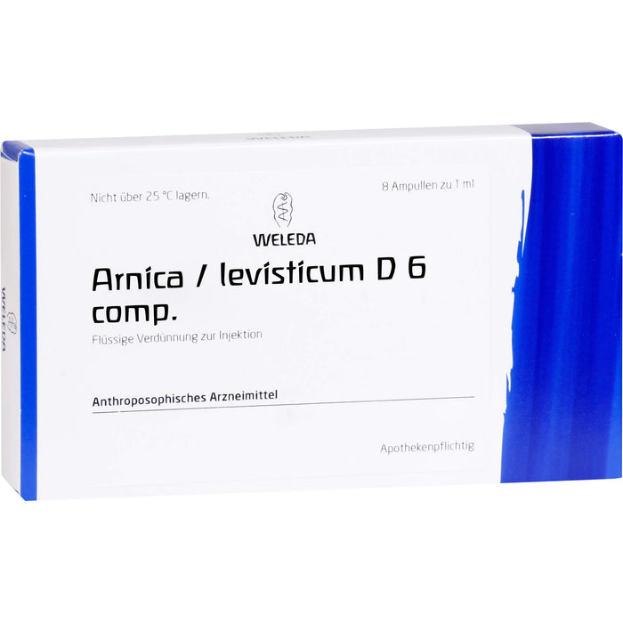 WELEDA Arnica / Levisticum D6 comp. flüssige Verdünnung, 8 pcs. Ampoules