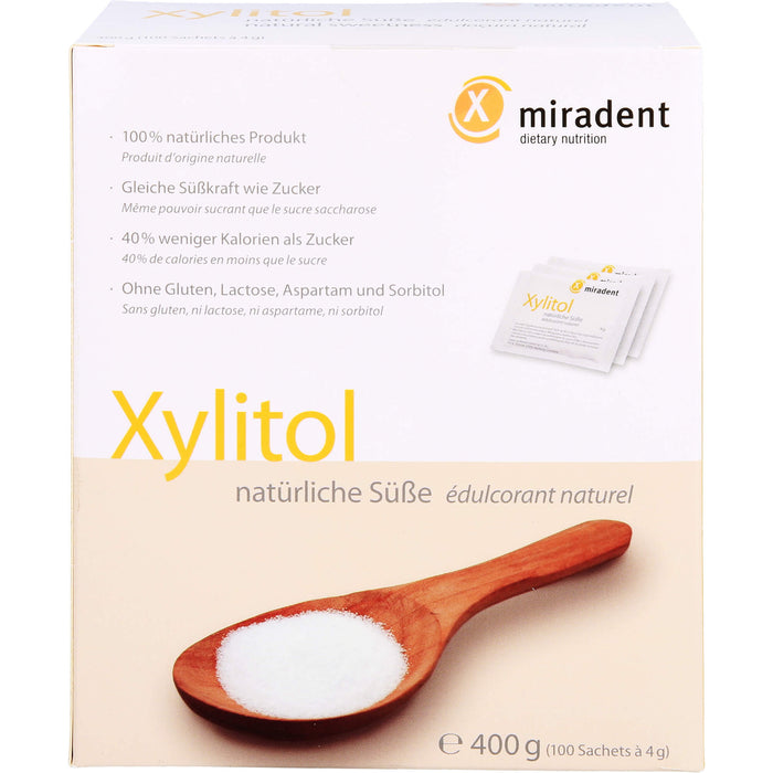 miradent Xylitol natürlicher Zuckaustauschstoff Sachets, 400 g Poudre