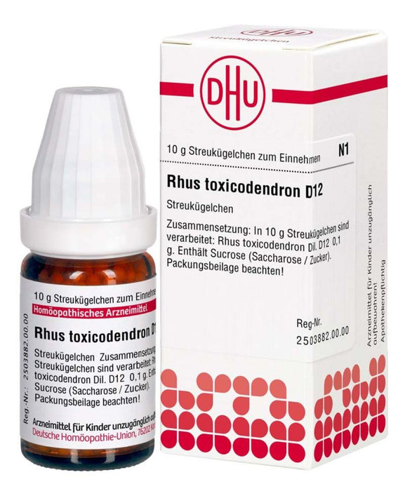 DHU Rhus toxicodendron D12 Streukügelchen, 10 g Globules