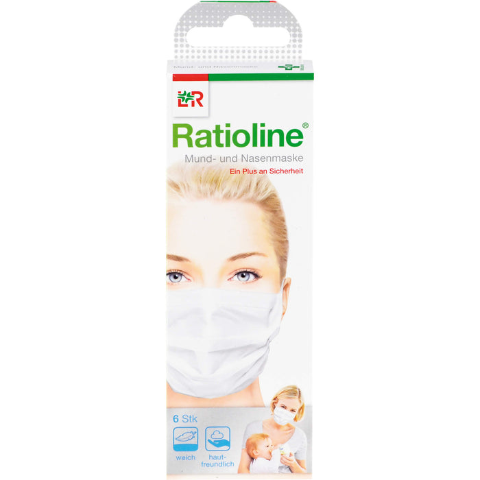 Ratioline Mund- und Nasenmaske, 6 pc Paquet