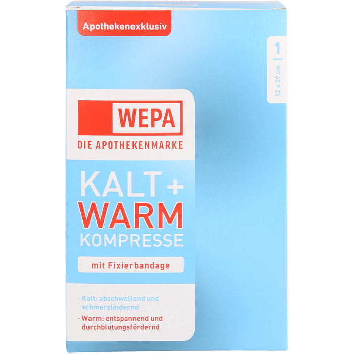 WEPA kalt & warm Kompresse 12 x 29 cm mit Fixierbandage, 1 pcs. Compresses