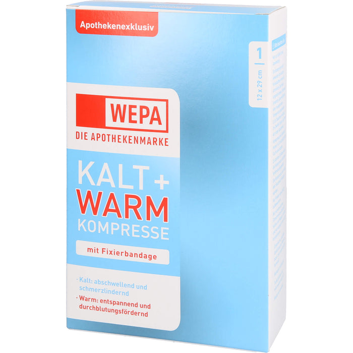 WEPA kalt & warm Kompresse 12 x 29 cm mit Fixierbandage, 1 pc Compresses