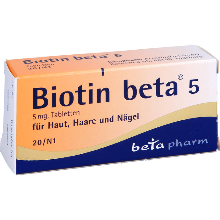 Biotin beta 5 Tabletten, 20 pc Tablettes