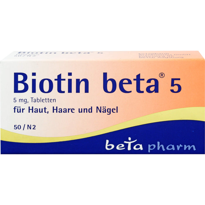 Biotin beta 5 Tabletten, 50 pcs. Tablets