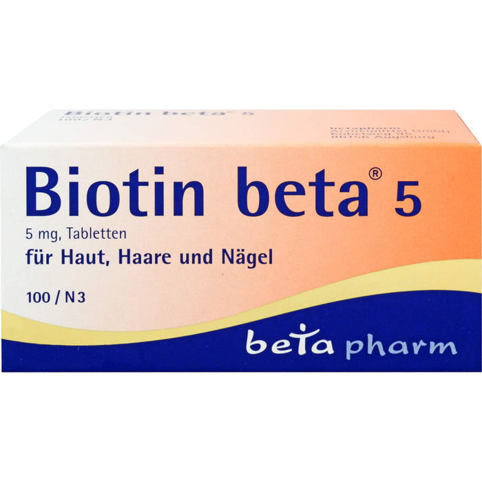 Biotin beta 5 Tabletten, 100 pcs. Tablets