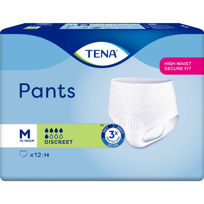 TENA Pants Discreet Medium bei mittelstarker Inkontinenz und Blasenschwäche, 12 pc Pantalons à couches
